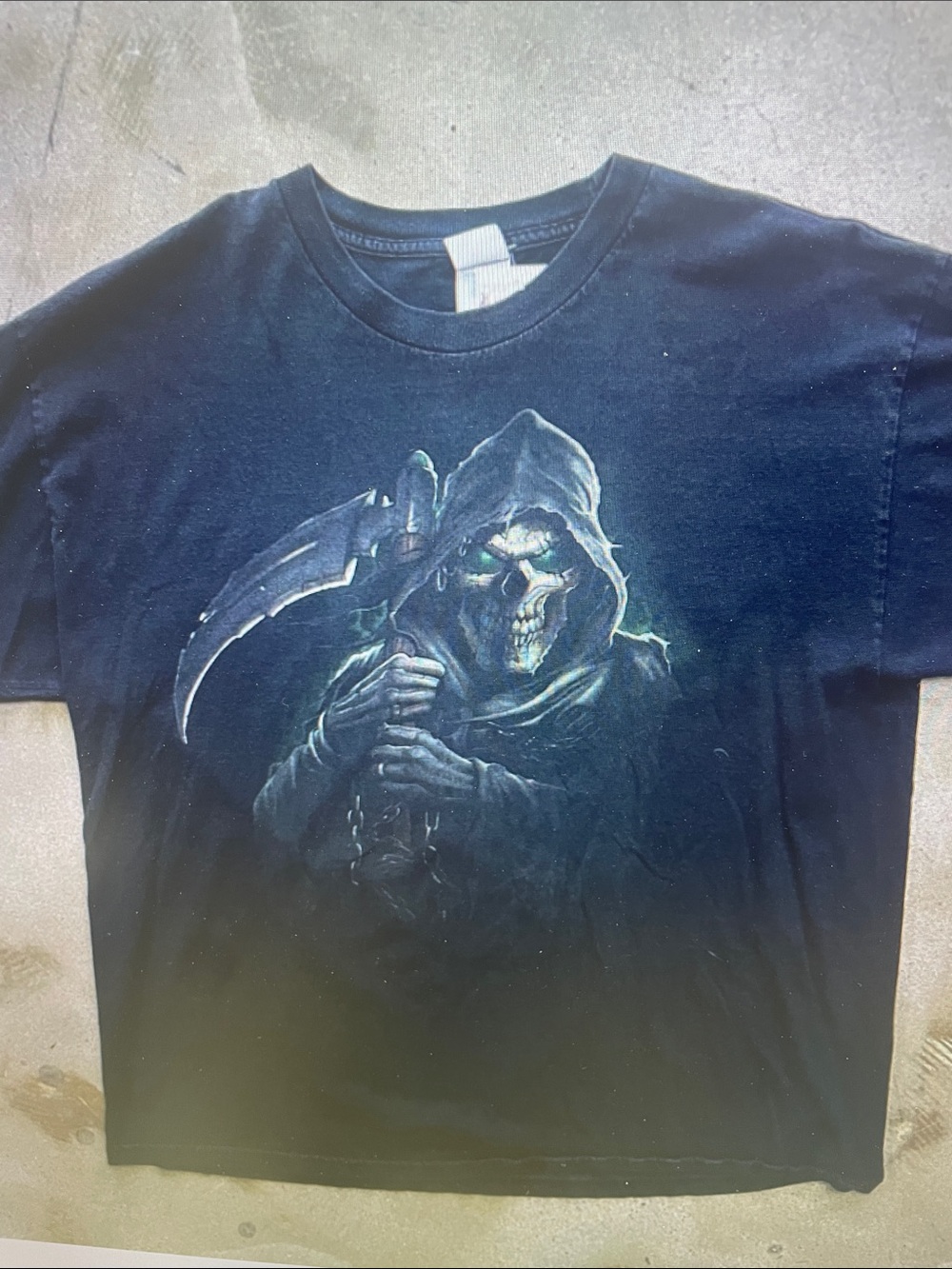 Men's Black Hooded Reaper Graphic Tee - Short Sleeve